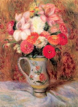 威廉 詹姆斯 格萊肯斯 Flowers in a Quimper Pitcher